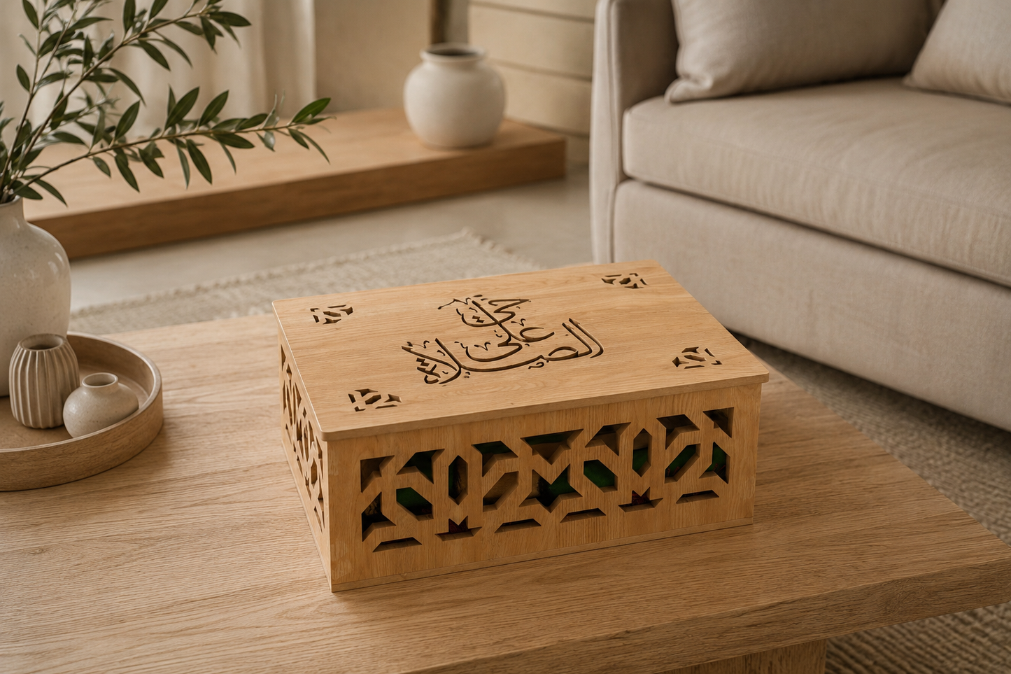 Boîte de rangement pour la prière