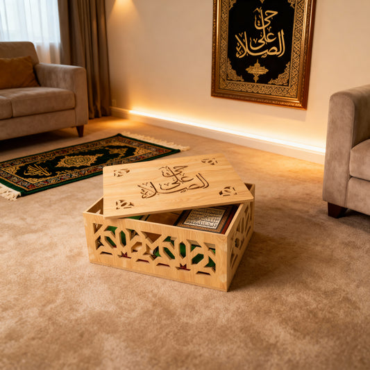 Boîte de rangement pour la prière